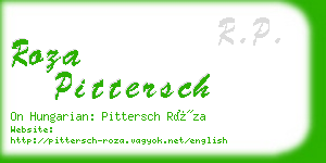 roza pittersch business card